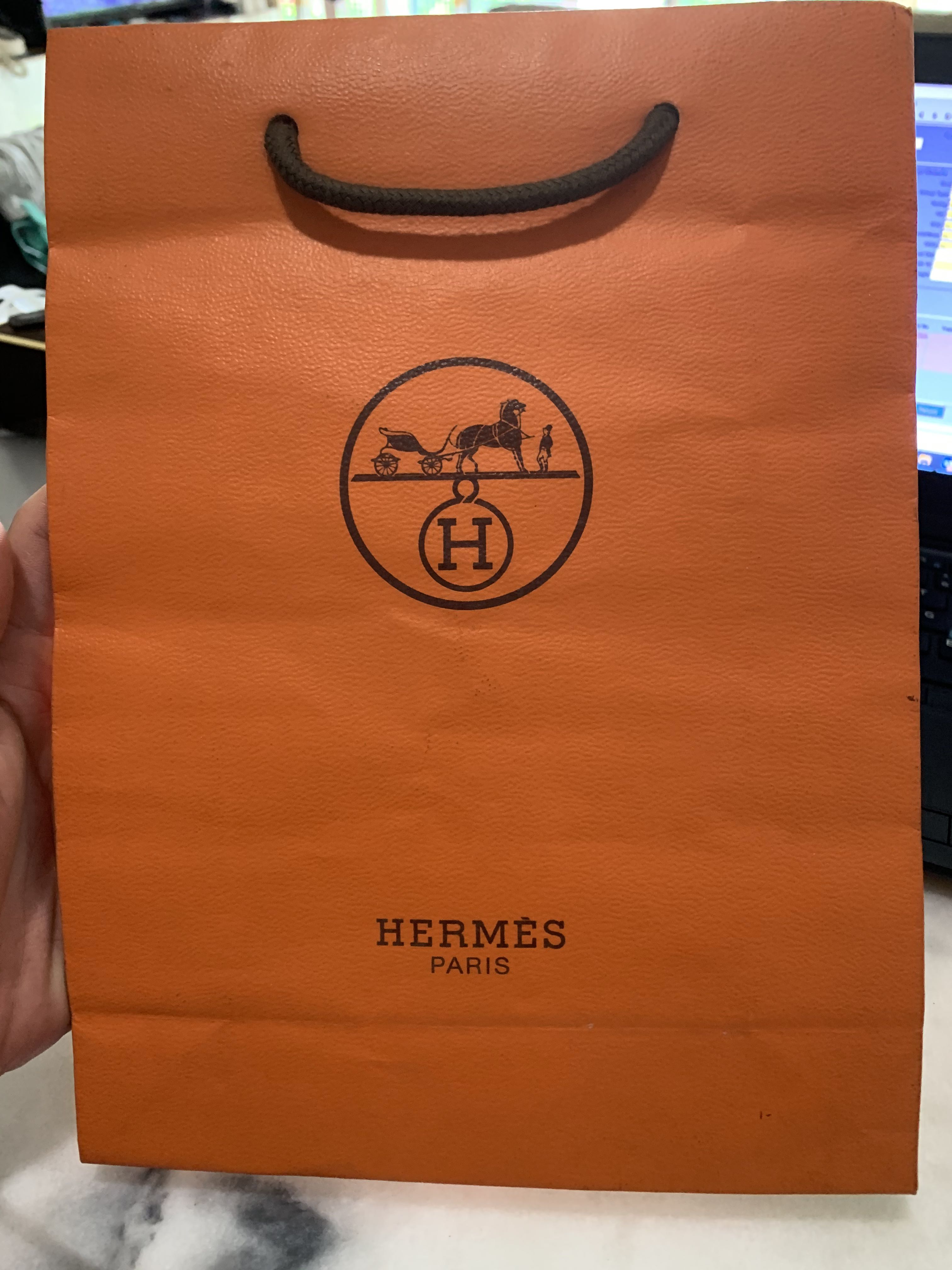 Hermes Paper Bag, Luxury, Accessories 