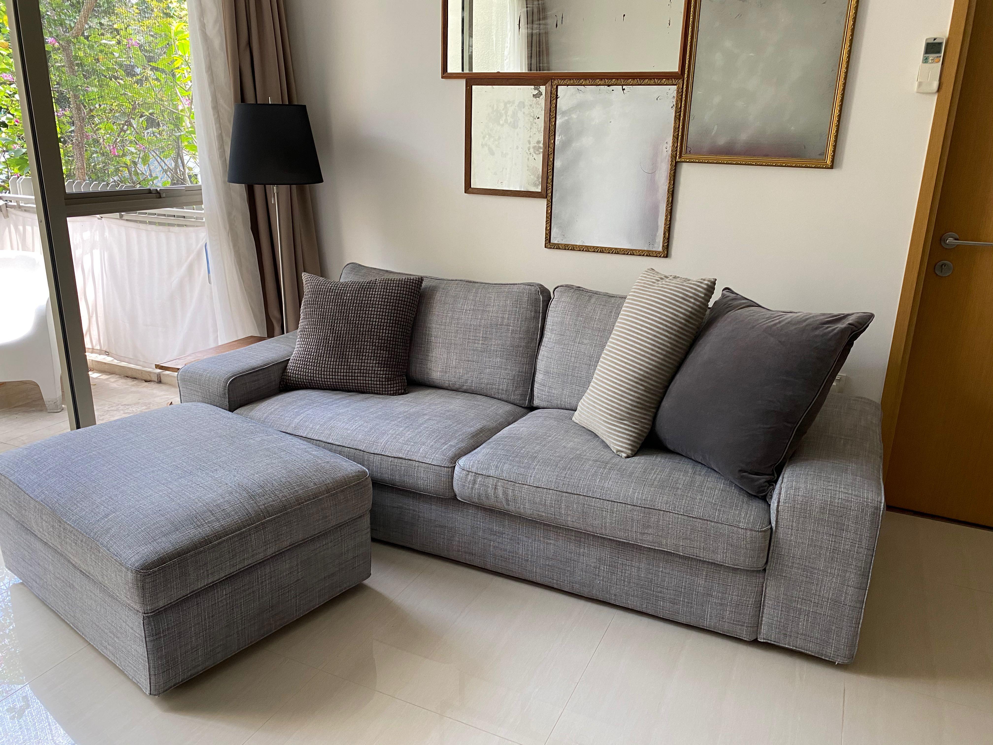 Ikea Kivik 3 Seat Sofa With Matching Footstool Furniture Sofas On Carousell