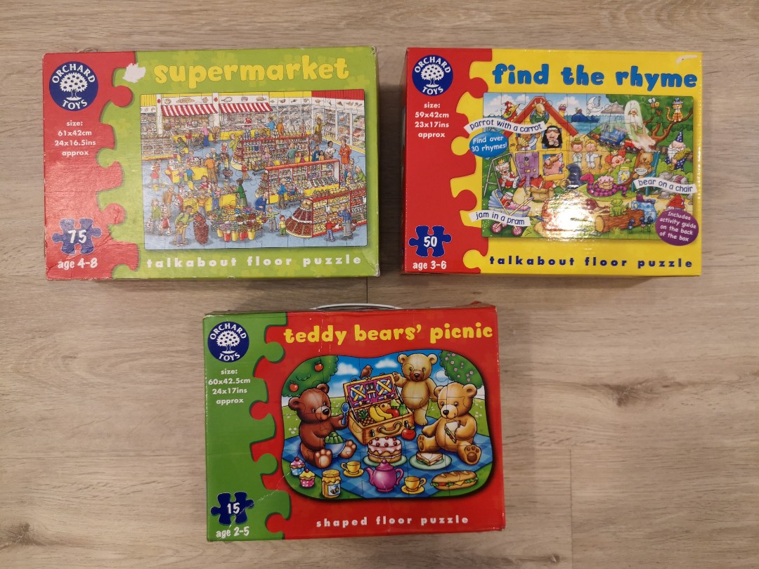 Jigsaw PuzzlesOrchard Toys Supermarket, Find The Rhyme, Teddy Bear's