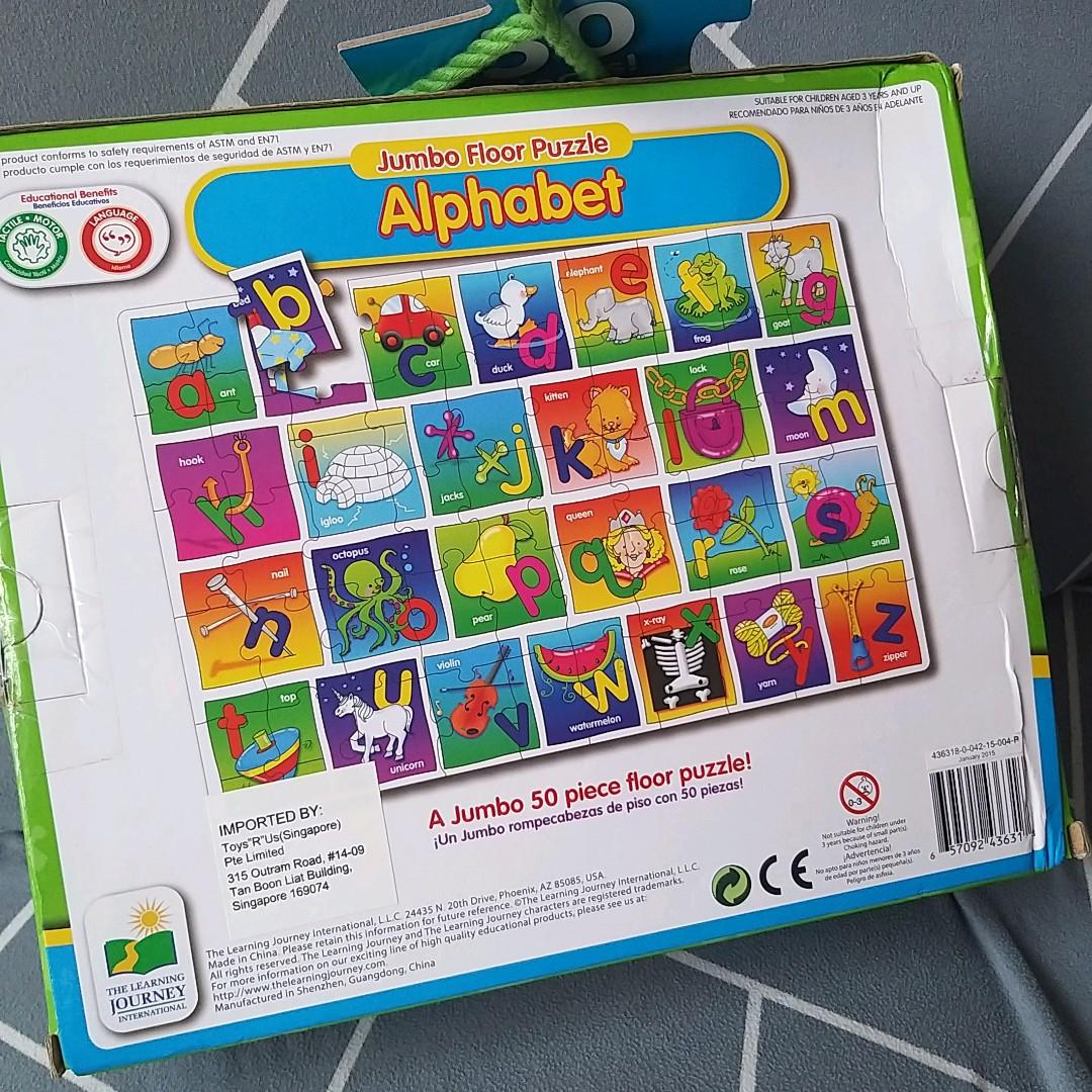 Jumbo alphabet floor puzzle, Hobbies & Toys, Toys & Games on Carousell