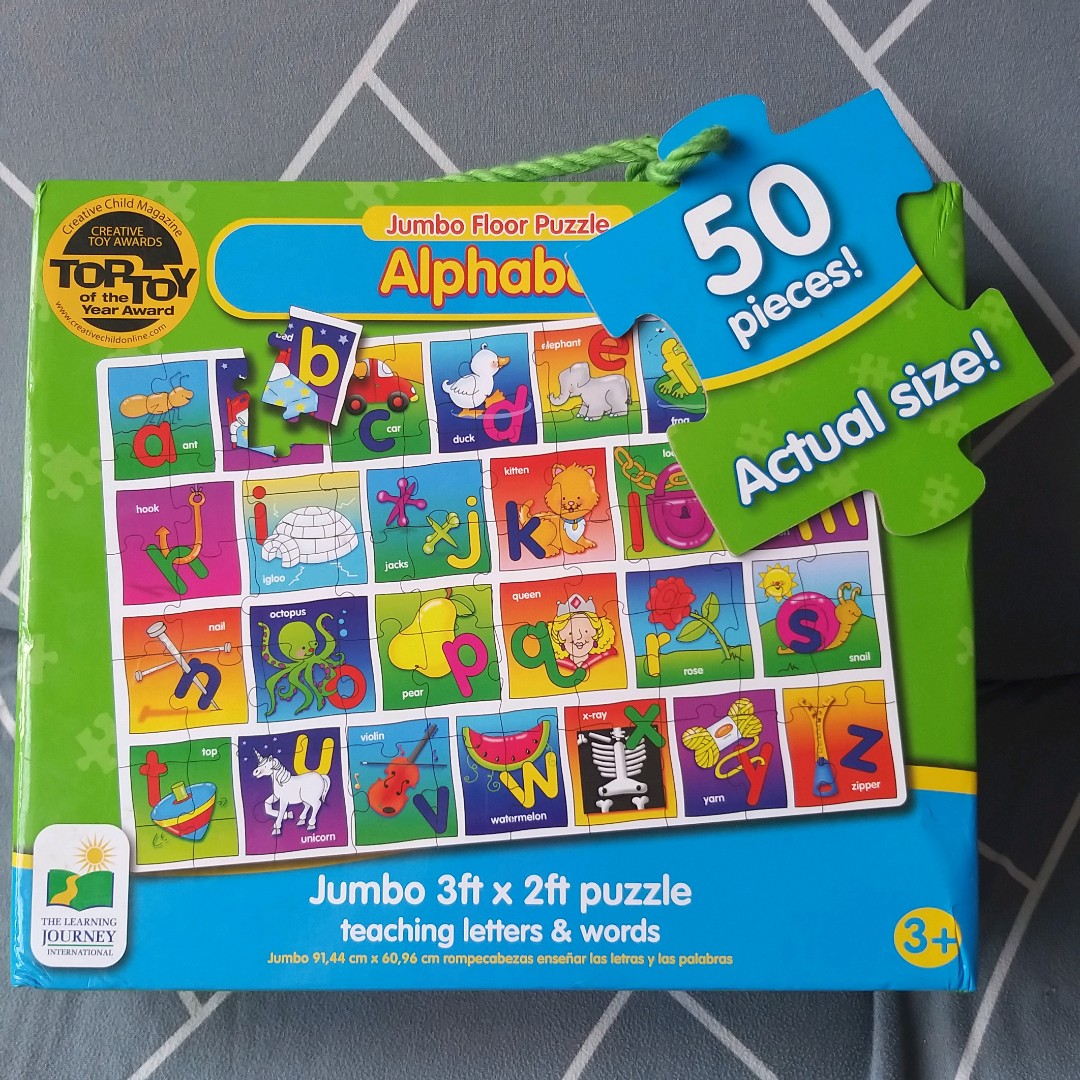 Jumbo alphabet floor puzzle, Hobbies & Toys, Toys & Games on Carousell