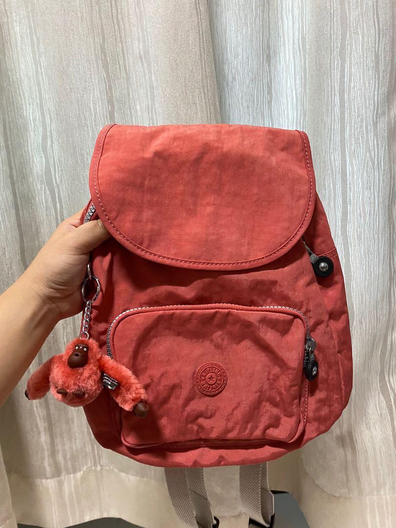 kipling leather backpack womens
