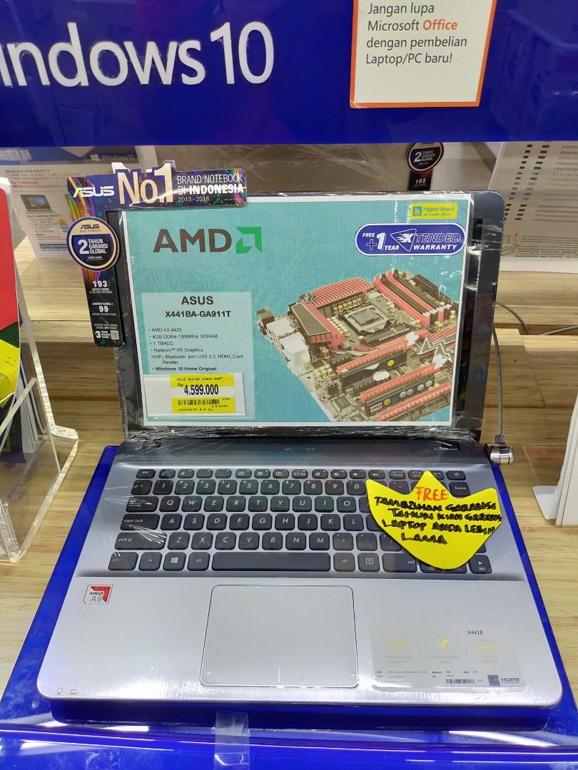 Kredit Laptop Asus X441ba Amd A9 Elektronik Lainnya Di Carousell