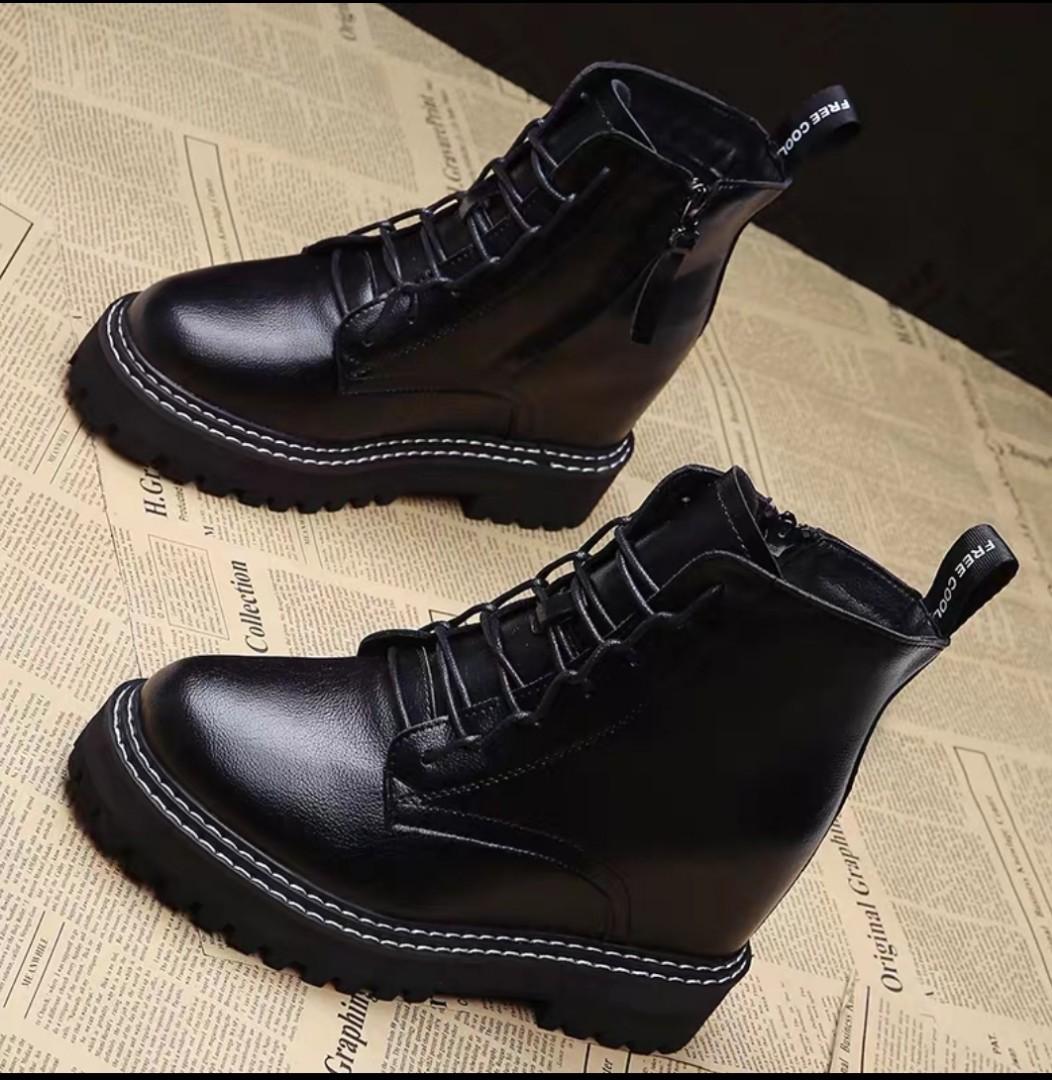 black leather doc martins