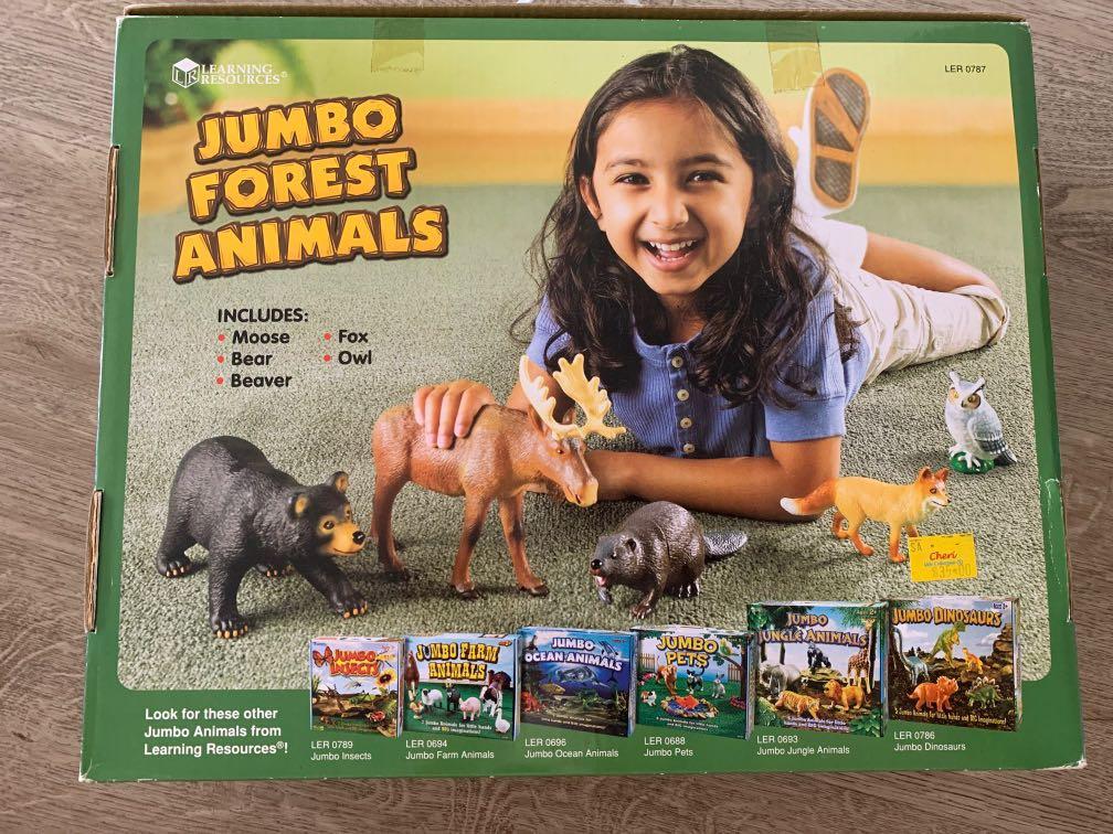 Learning resources - jumbo forest animals, Hobbies & Toys, Toys & Games on  Carousell