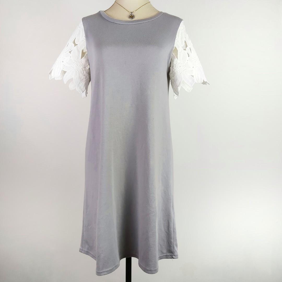 gray knit dress