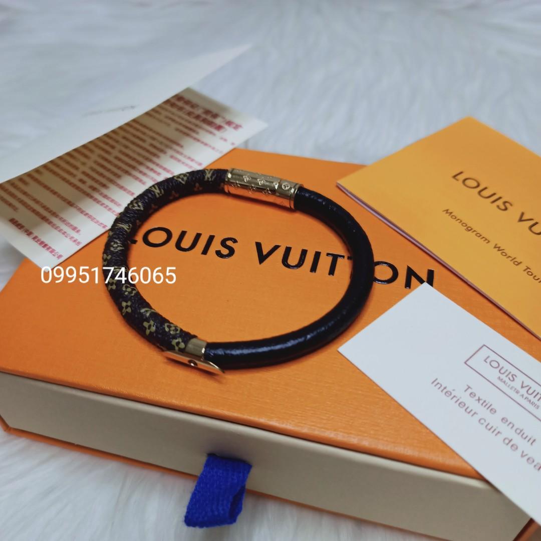 LOUIS VUITTON Monogram Daily Confidential Bracelet 19 Red 1285078