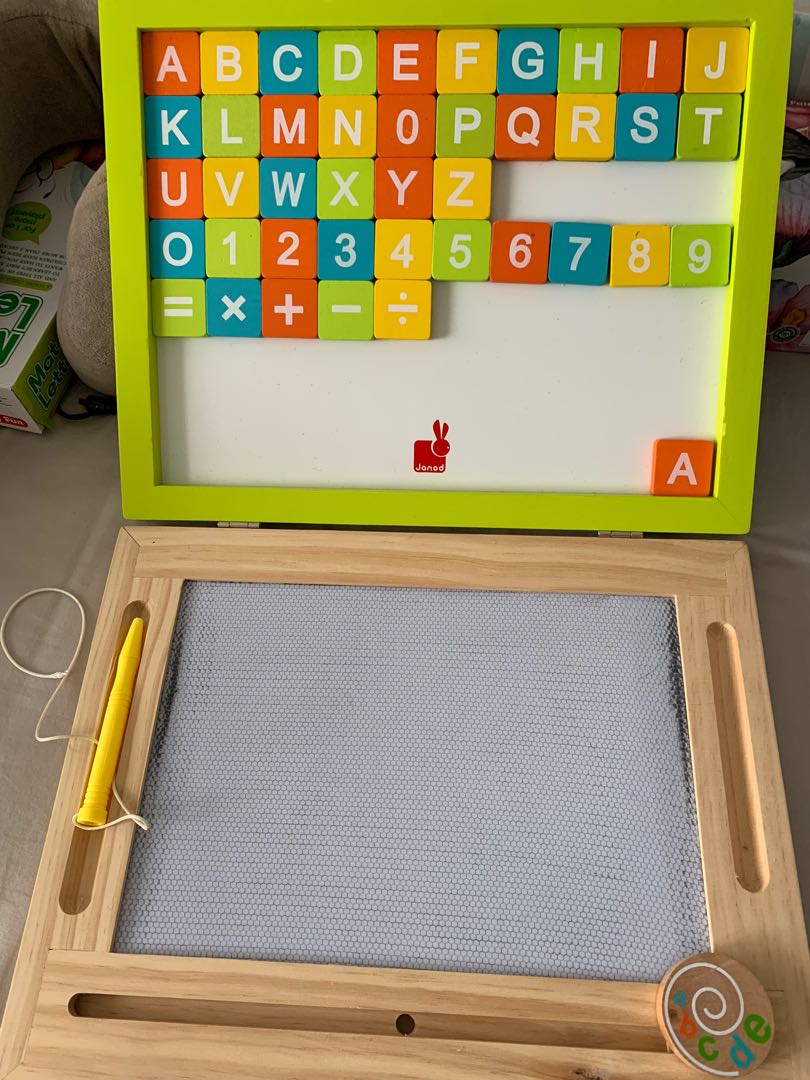 board Whiteboard chalkboard (3 in 1) with alphabets and