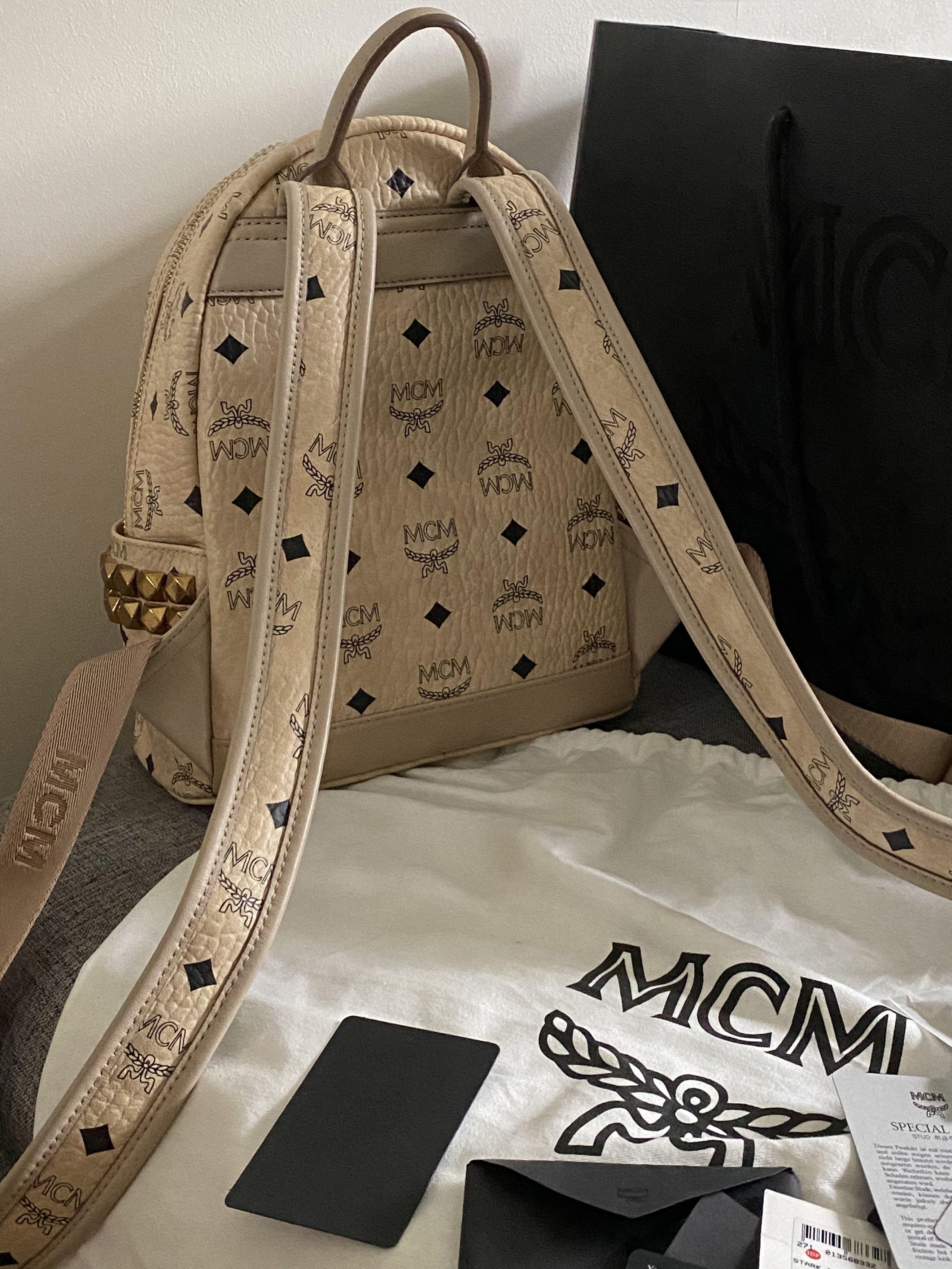 MCM Extra Mini Stark Leather Backpack