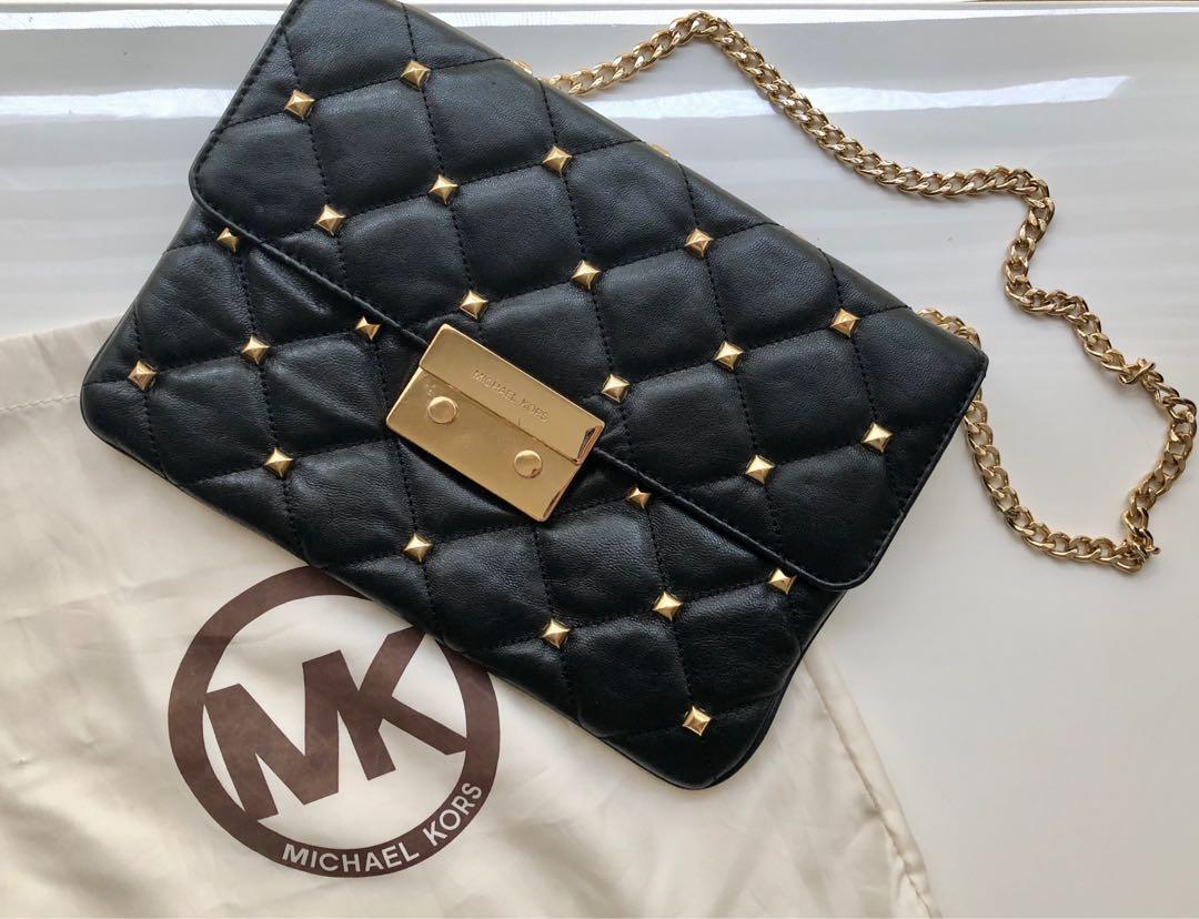 Michael Kors Leather with Gold Stud 