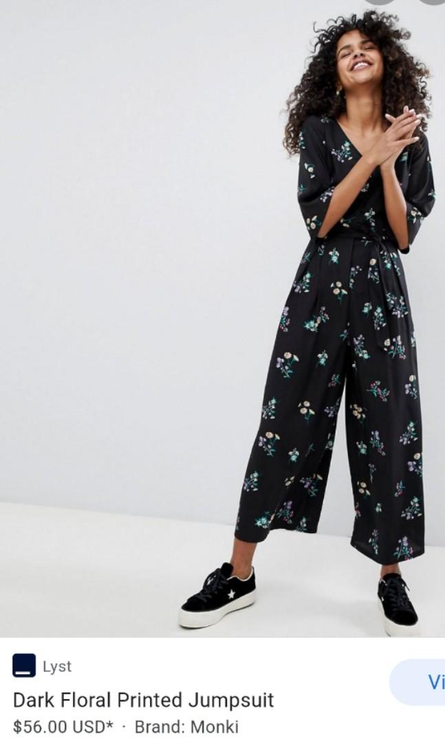 monki jumpsuit black