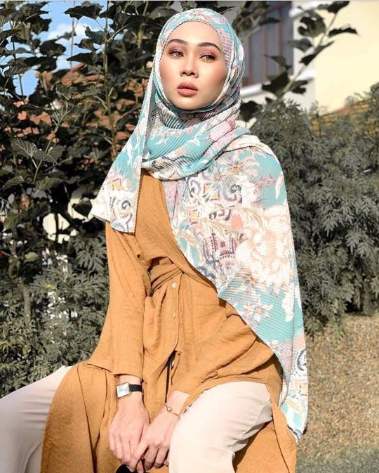 Shawl pleated printed Clearance