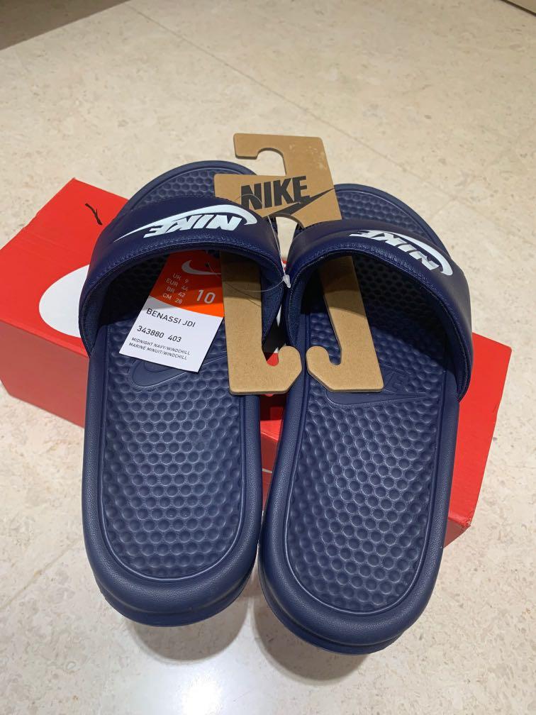 Nike Benassi JDI Slides Navy, Men's 