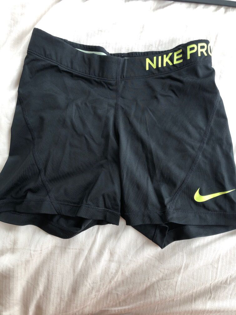 nike pro spandex shorts black