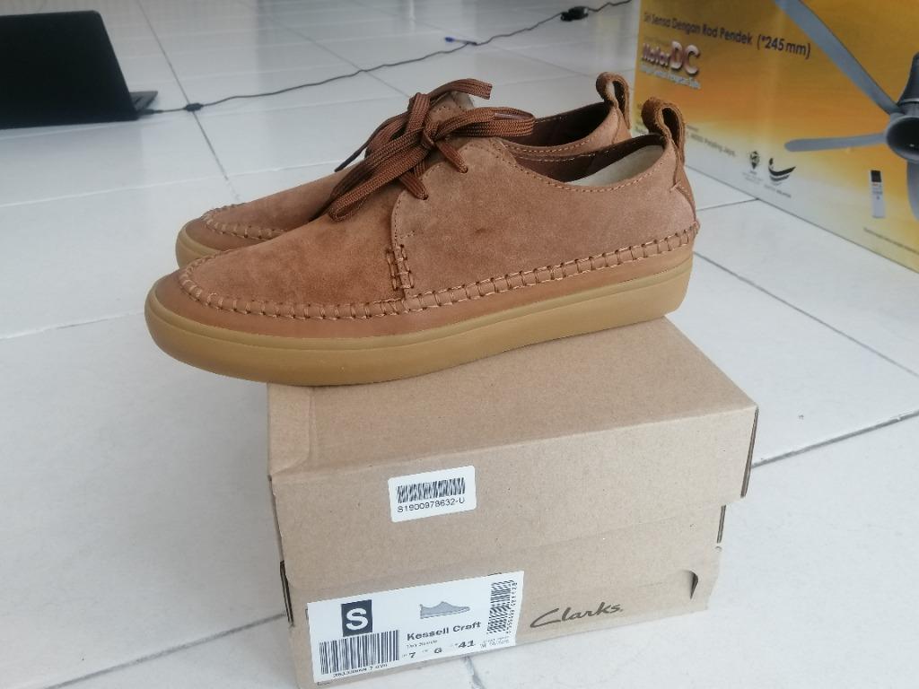 Clarks kessell craft tan suede discount