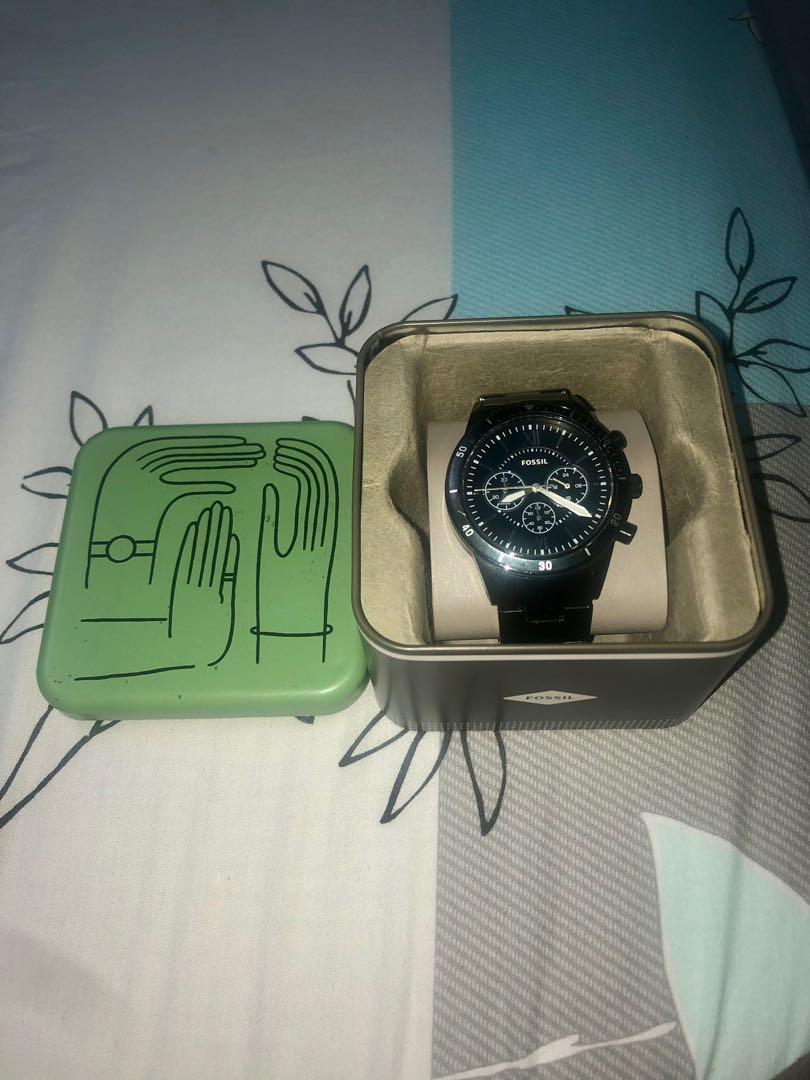 Original Fossil Black Edition Flynn Sport Chronograph Stainless