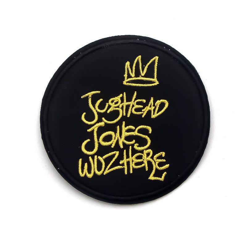 Patch Jughead Wuz Here Crown Black Yellow Font Words Quote Minimalist Riverdale Comics Netflix Tv Iron On Design Craft Craft Supplies Tools On Carousell