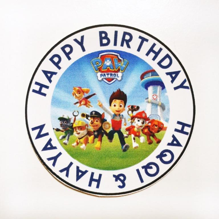 Paw Patrol Birthday Stickers, Design & Craft, Others on Carousell
