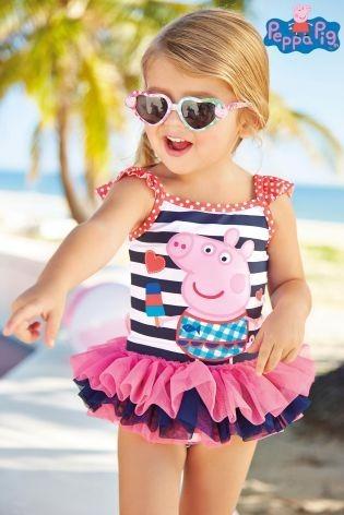 Peppa Pig Stripes Tutu Swimsuit