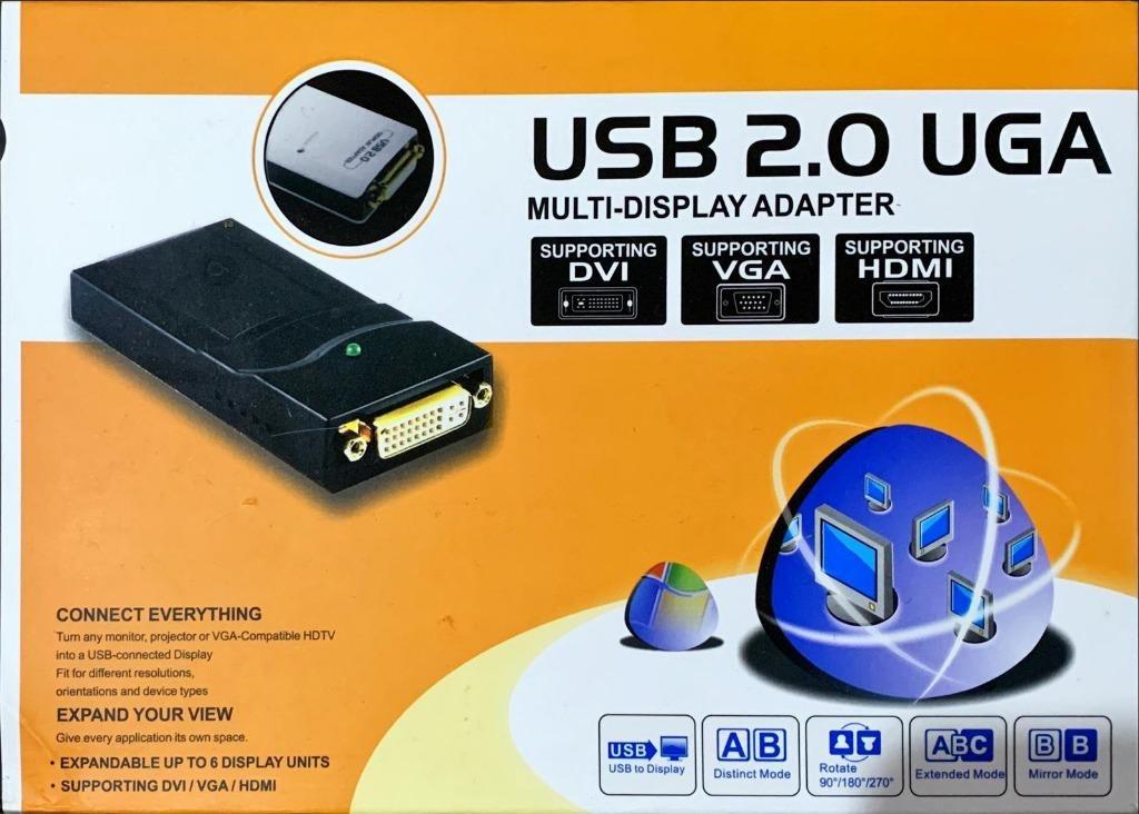 Plugable USB 2.0 to VGA/DVI/HDMI Video Graphics Adapter for Multiple