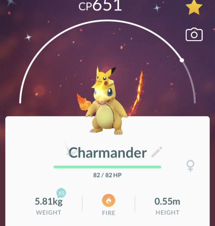 shiny charizard hat pikachu