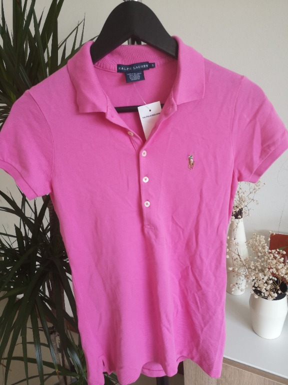 Pink ralph lauren 2025 t shirt women's