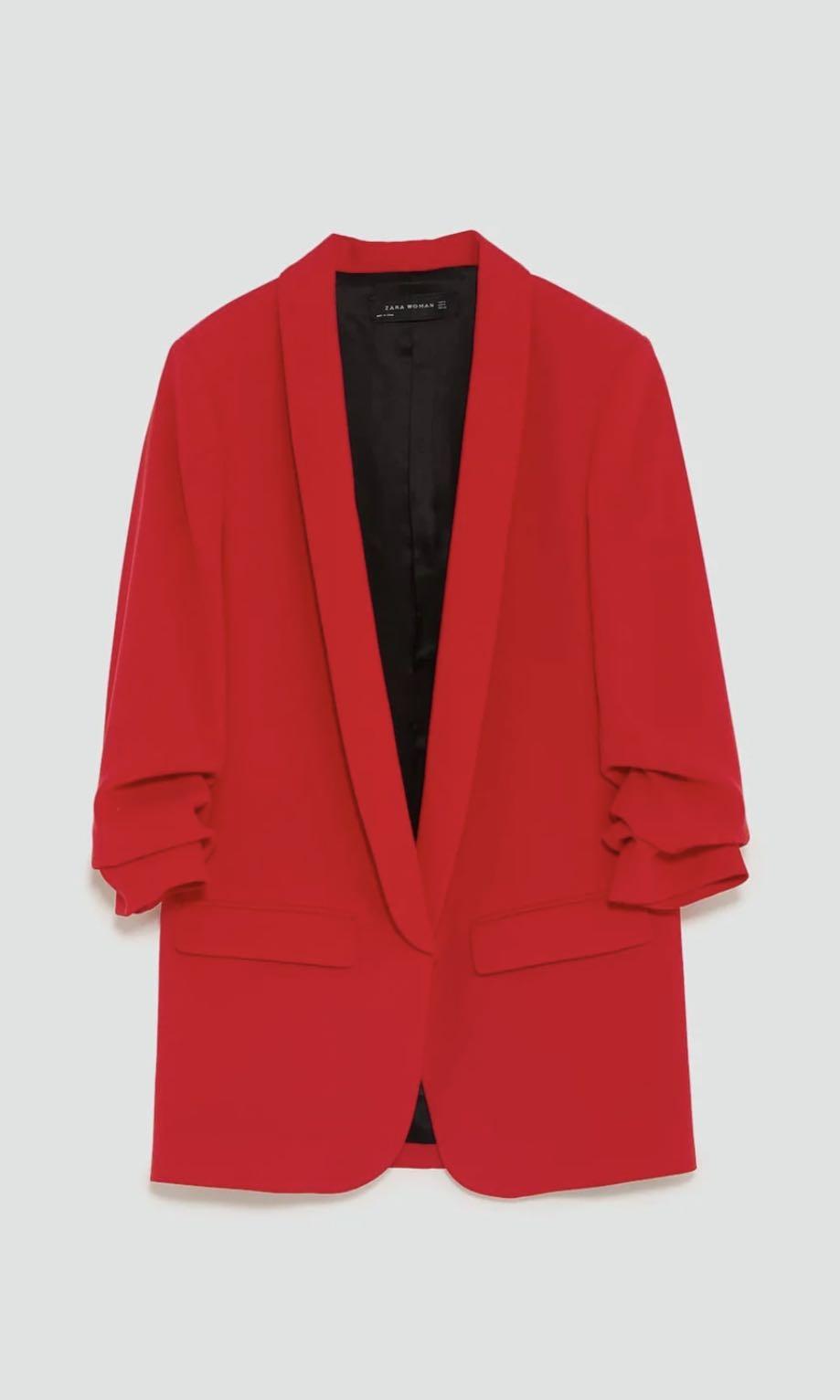 Red jacket cheap womens zara
