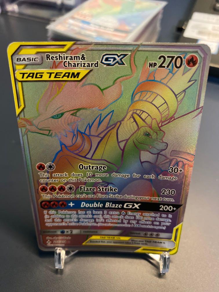 Reshiram & Charizard GX - 217/214 - Hyper Rare NM Sun &