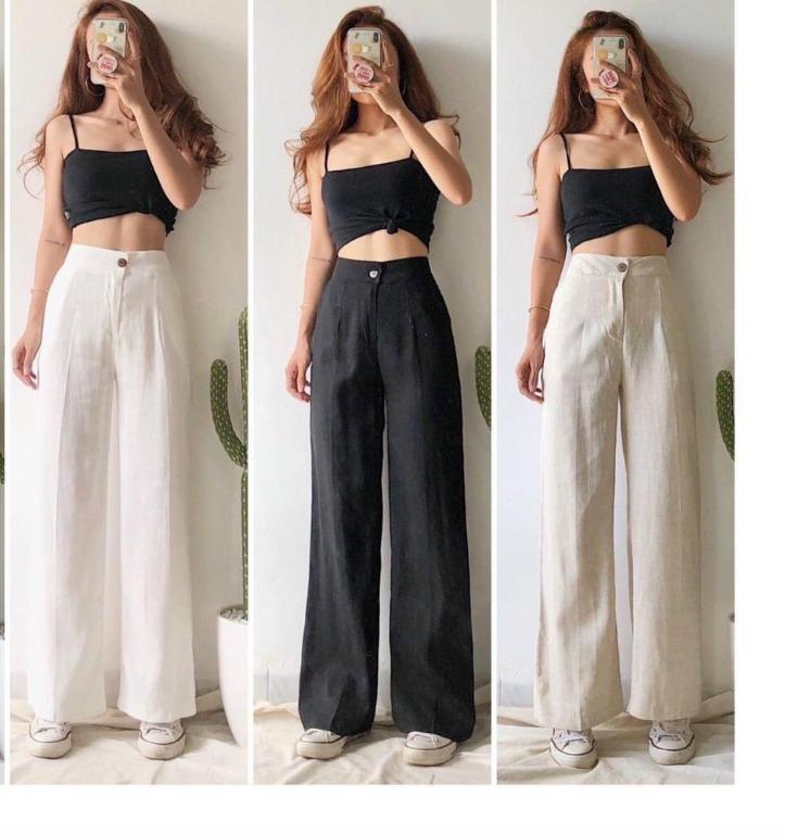 Rosie Lounge Straight Leg Pants Trousers Women S Fashion Clothes Pants Jeans Shorts On Carousell