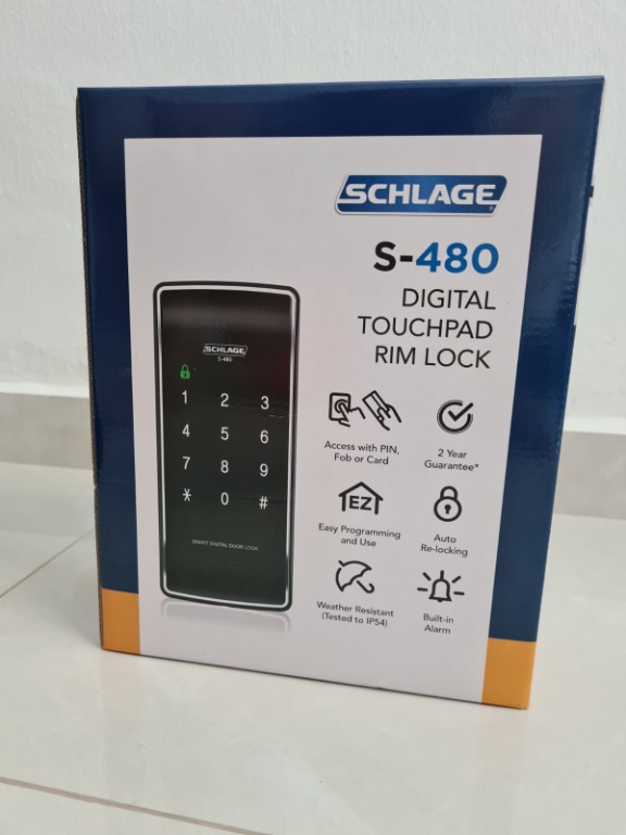 Schlage S480 Rim Lock Digital Lock, Furniture & Home Living, Security ...