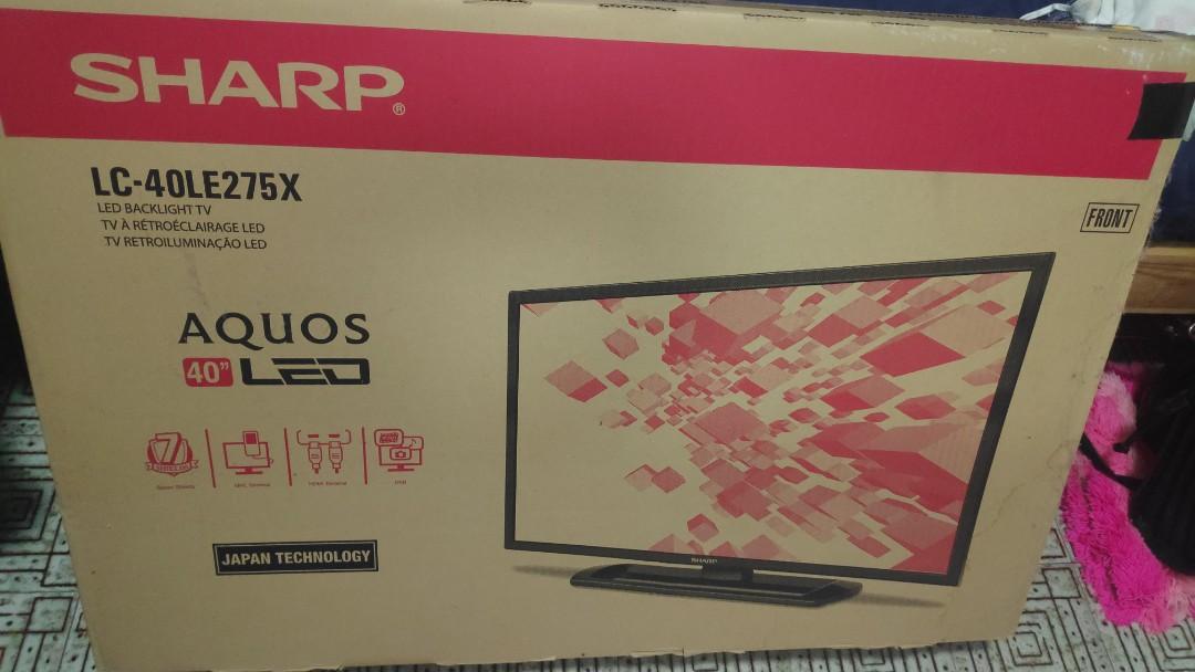 Sharp HD 40" (Category: TV) located in Singapore. Submitted by raysurnet14 (Listing ID 1041127121, Image 2). Description: I used it for 4 years, suddenly cannot power on. the red light is just in standby mode. TV repair is needed need to dispose, box available self collect near kallang or geylang Bahru MRT.