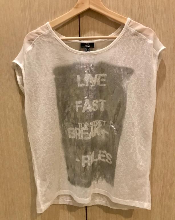 metallic sheer shirt
