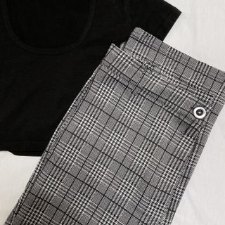 shein checkered trousers