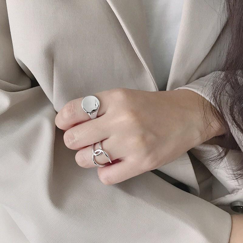 Girls silver cheap signet ring