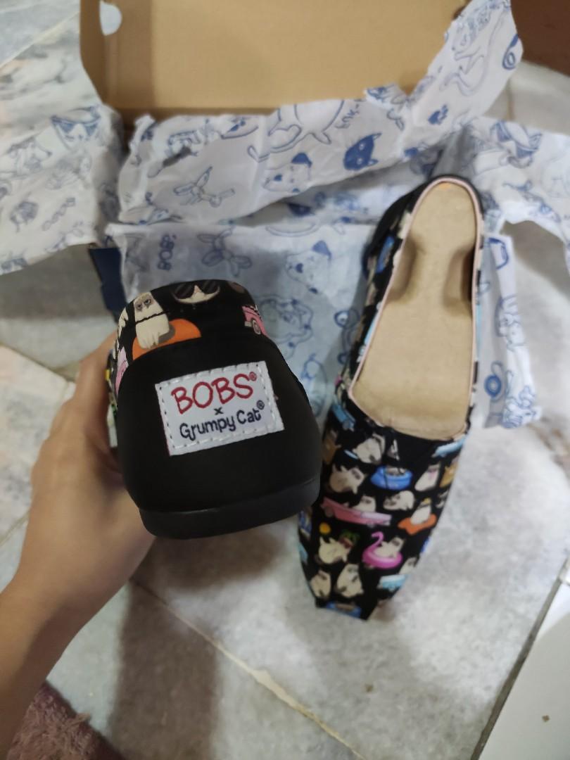 Skechers Bobs Grumpy Cat, Women's Fashion, Footwear, Flipflops and