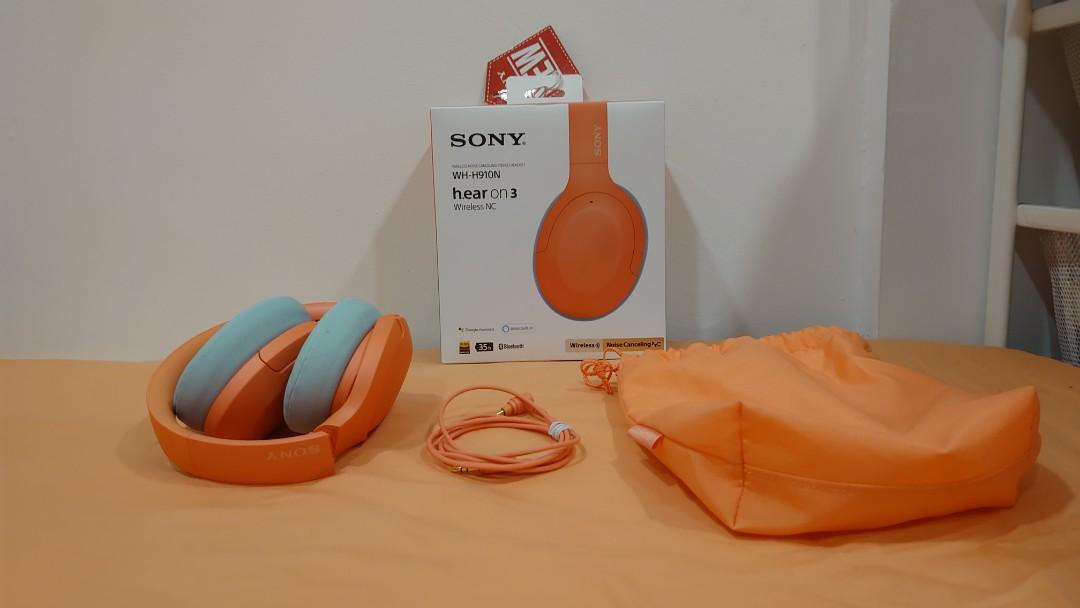 SONY WH-910N Noise-Canceling Bluetooth Headphones (Orange), Audio,  Headphones \u0026 Headsets on Carousell