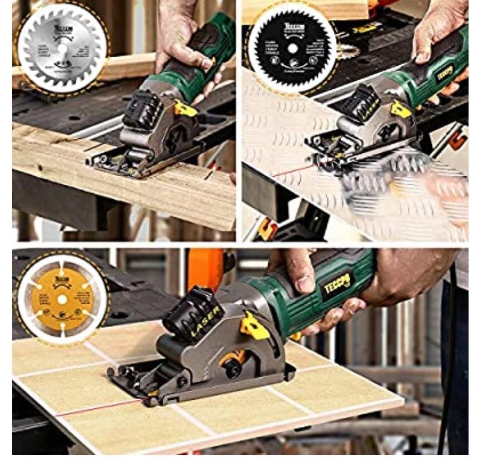 TECCPO mini plunge saw with laser guide Hobbies Toys