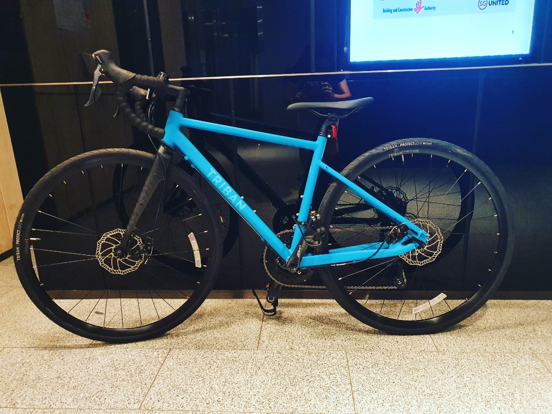 Triban RC500 Disk Road Bike turqoise blue