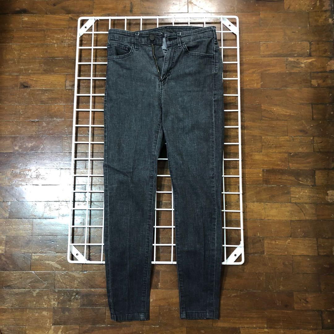 high waist parallel jeans