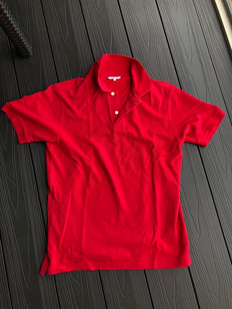 Uniqlo red polo shirt cheap