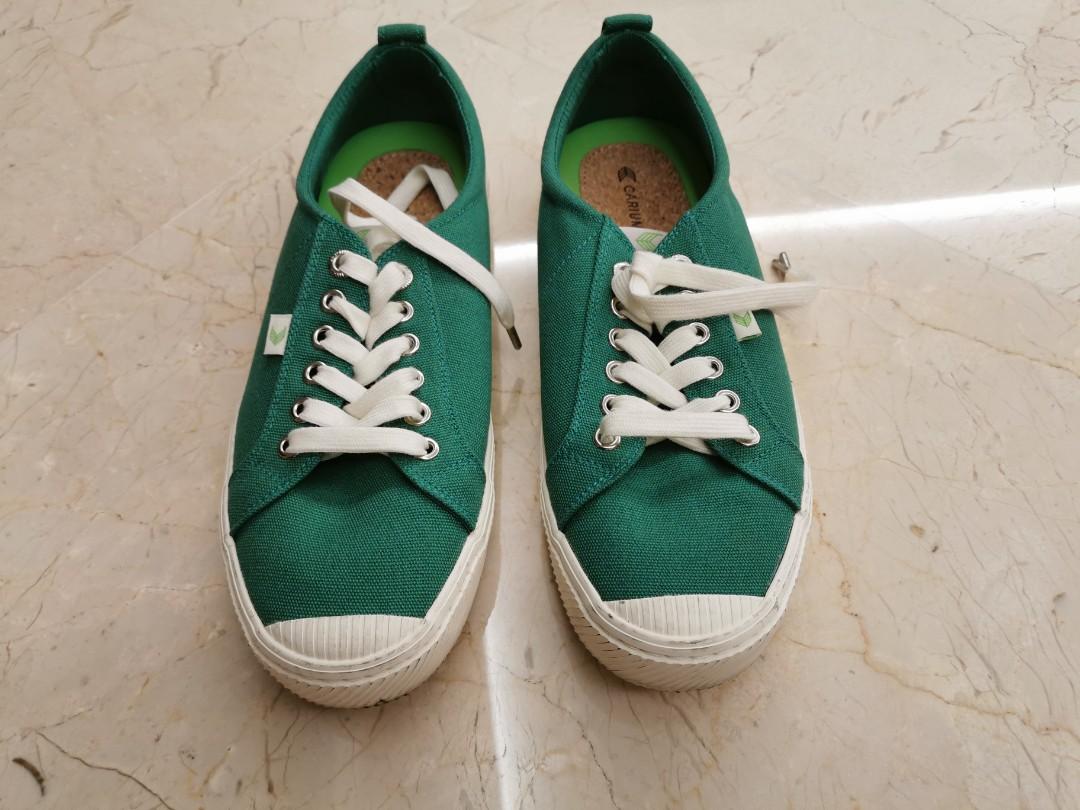 green colour shoes