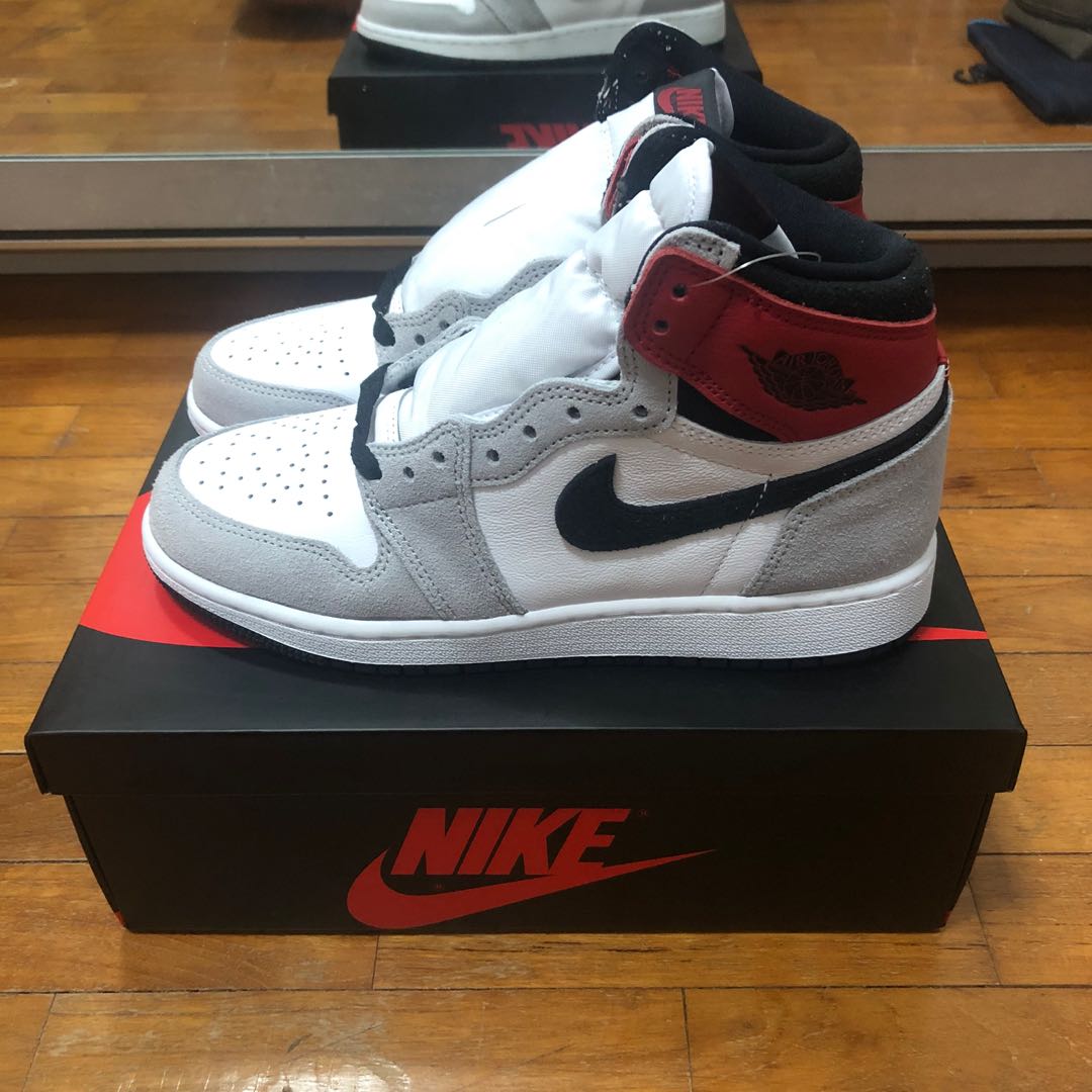 36.5 Air Jordan 1 High OG Smoke Grey GS 