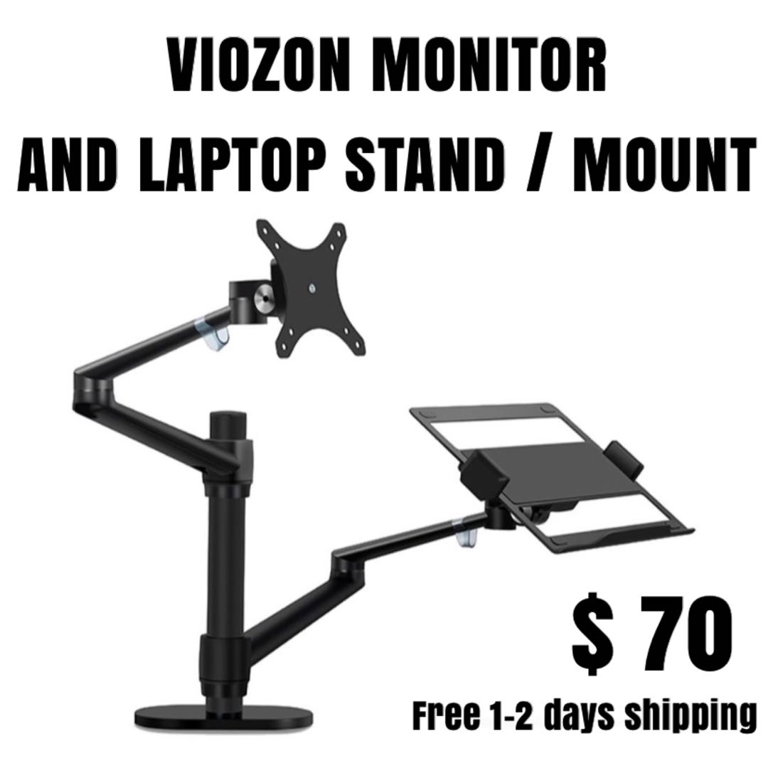 Viozon Soporte para monitor y computadora portátil, 2 en 1, soportes de