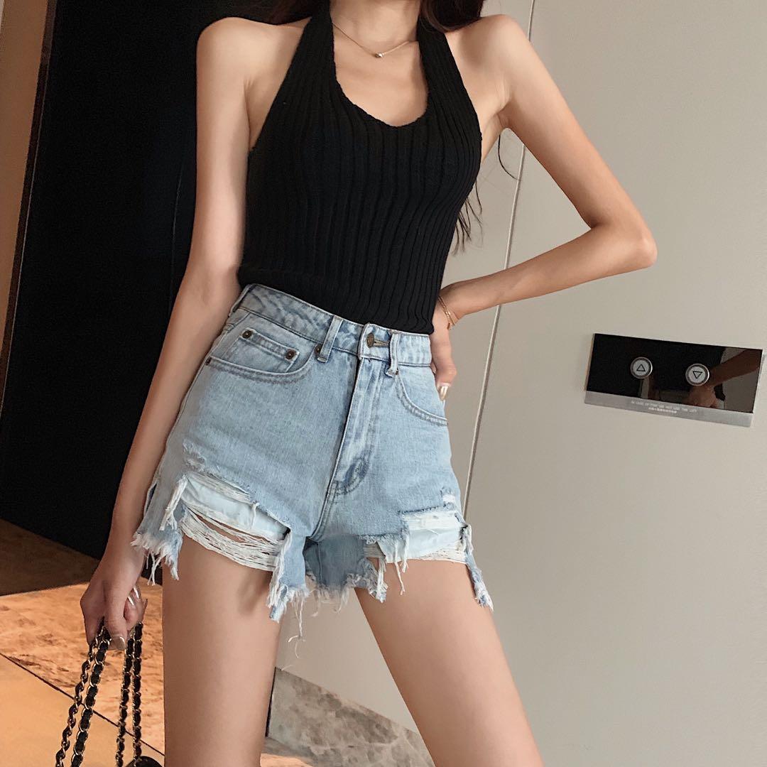 Girl in sales short jeans