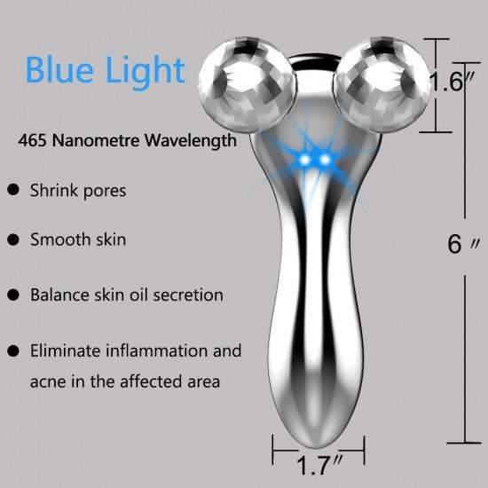 YEAMON 4D Pulse Massager Roller Electric Rechargeable Face Lift Beauty Roller Body Massage for Anti Aging Wrinkles improve Facial Contour Skin Tone