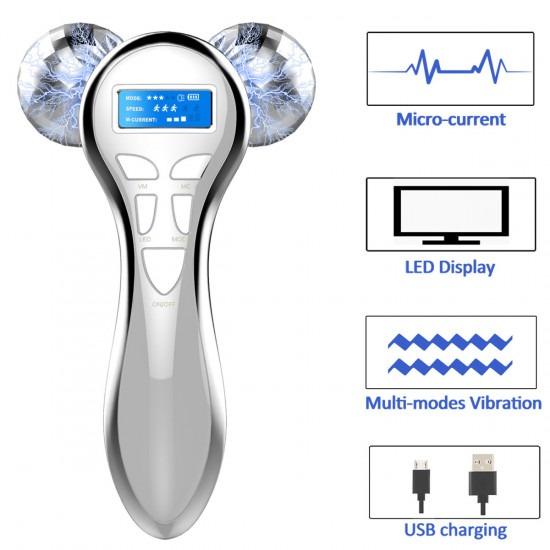 YEAMON 4D Pulse Massager Roller Electric Rechargeable Face Lift