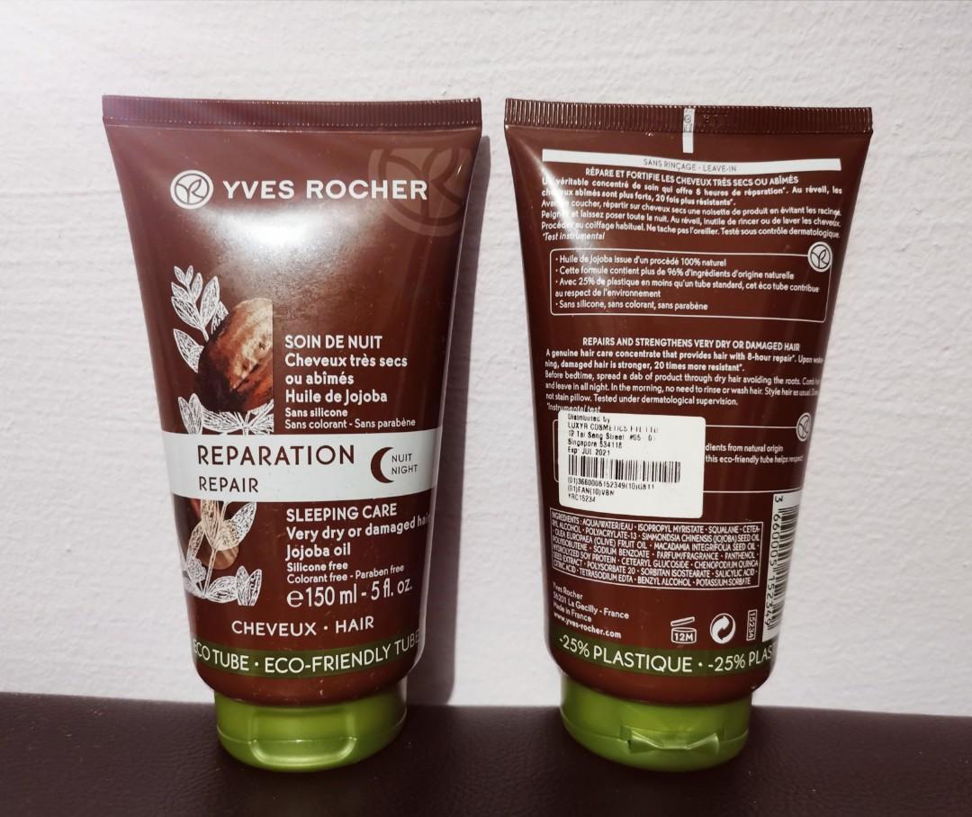 Yves rocher repair hair sleeping pack, beauty & personal care, hair on