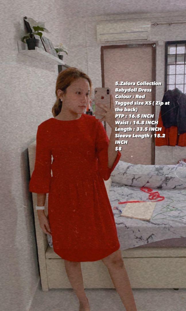 red babydoll dress womens