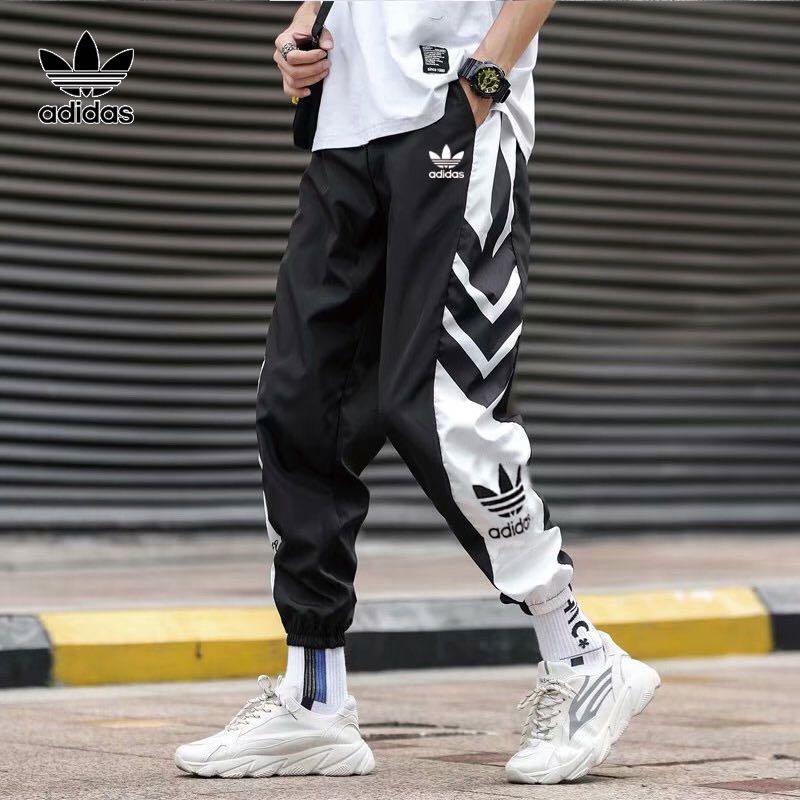 Adidas Clover Thin Hip-hop Pants Men and Women Sports Trousers Casual Overalls, Women's Fashion, Activewear on Carousell