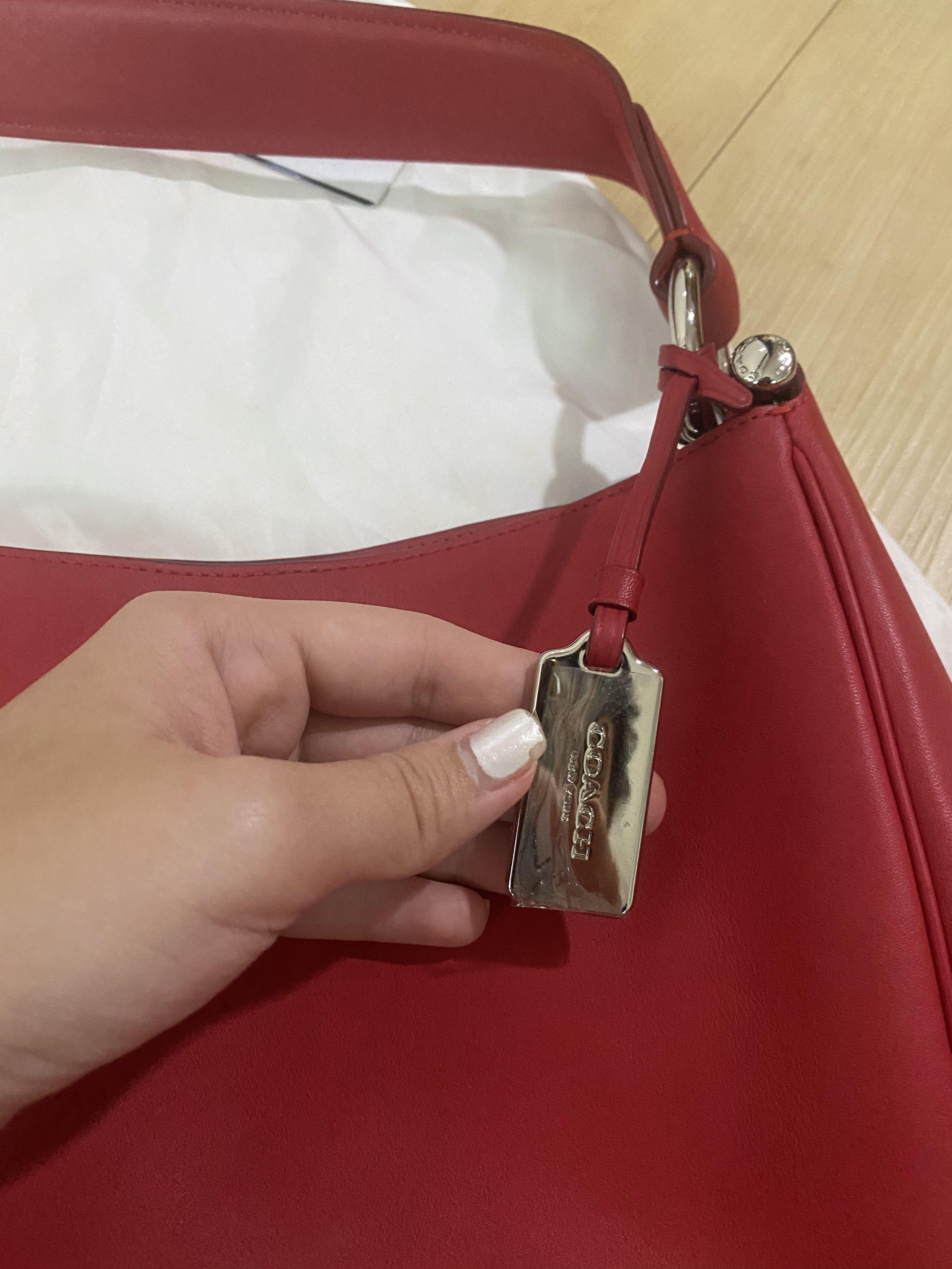 Red coach hobo bag outlet